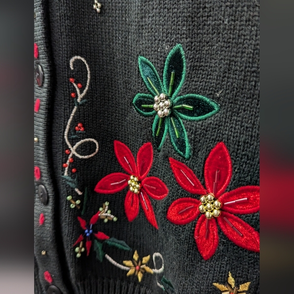 Tabi Vintage Cotton Xmas Vest - Size L - Picture 2 of 7